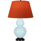 Robert Abbey - 1646T - One Light Table Lamp - Double Gourd - Baby Blue Glazed Ceramic w/Deep Patina Bronze