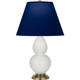 Robert Abbey - 1680N - One Light Accent Lamp - Small Double Gourd - Lily Glazed Ceramic w/Antique Natural Brass