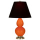 Robert Abbey - 1685K - One Light Accent Lamp - Small Double Gourd - Pumpkin Glazed Ceramic w/Antique Natural Brass
