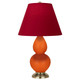 Robert Abbey - 1685R - One Light Accent Lamp - Small Double Gourd - Pumpkin Glazed Ceramic w/Antique Natural Brass