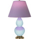 Robert Abbey - 1689L - One Light Accent Lamp - Small Double Gourd - Baby Blue Glazed Ceramic w/Antique Natural Brass