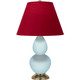 Robert Abbey - 1689R - One Light Accent Lamp - Small Double Gourd - Baby Blue Glazed Ceramic w/Antique Natural Brass