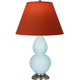 Robert Abbey - 1696T - One Light Accent Lamp - Small Double Gourd - Baby Blue Glazed Ceramic w/Antique Silver