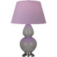 Robert Abbey - 1750L - One Light Table Lamp - Double Gourd - Smokey Taupe Glazed Ceramic w/Antique Silver