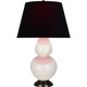 Robert Abbey - 1755K - One Light Table Lamp - Double Gourd - Bone Glazed Ceramic w/Deep Patina Bronze