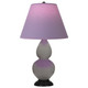 Robert Abbey - 1769L - One Light Accent Lamp - Small Double Gourd - Smokey Taupe Glazed Ceramic w/Deep Patina Bronze