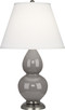 Robert Abbey - 1770X - One Light Accent Lamp - Small Double Gourd - Smokey Taupe Glazed Ceramic