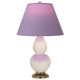 Robert Abbey - 1774L - One Light Accent Lamp - Small Double Gourd - Bone Glazed Ceramic w/Antique Natural Brass