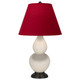 Robert Abbey - 1775R - One Light Accent Lamp - Small Double Gourd - Bone Glazed Ceramic w/Deep Patina Bronze