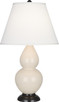 Robert Abbey - 1775X - One Light Accent Lamp - Small Double Gourd - Bone Glazed Ceramic w/Deep Patina Bronzeed Robert Abbey - 1775X - One Light Accent Lamp - Small Double Gourd - Bone Glazed Ceramic w/Deep Patina Bronzeed