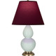 Robert Abbey - 1786P - One Light Accent Lamp - Small Double Gourd - Celadon Glazed Ceramic w/Antique Natural Brass