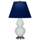 Robert Abbey - 1788N - One Light Accent Lamp - Small Double Gourd - Celadon Glazed Ceramic w/Antique Silver