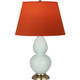 Robert Abbey - 1789T - One Light Table Lamp - Double Gourd - Celadon Glazed Ceramic w/Antique Natural Brass