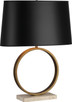 Robert Abbey - 2295B - One Light Table Lamp - Logan - Aged Brass w/Travertine Stone