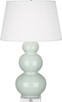 Robert Abbey - A371X - One Light Table Lamp - Triple Gourd - Celadon Glazed Ceramic w/Lucite