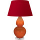 Robert Abbey - A675R - One Light Table Lamp - Double Gourd - Pumpkin Glazed Ceramic w/Lucite