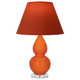 Robert Abbey - A695T - One Light Accent Lamp - Small Double Gourd - Pumpkin Glazed Ceramic w/Lucite