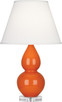 Robert Abbey - A695X - One Light Accent Lamp - Small Double Gourd - Pumpkin Glazed Ceramic w/Lucite