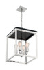 Nuvo Lighting - 60-7094 - Four Light Pendant - Cakewalk - Polished Nickel / Black Accents