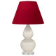 Robert Abbey - A776R - One Light Accent Lamp - Small Double Gourd - Bone Glazed Ceramic w/Lucite