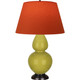 Robert Abbey - CI21T - One Light Table Lamp - Double Gourd - Citron Glazed Ceramic w/Deep Patina Bronze