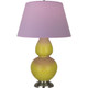 Robert Abbey - CI22L - One Light Table Lamp - Double Gourd - Citron Glazed Ceramic w/Antique Silvered