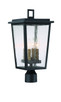 Minka-Lavery - 72756-66G - Four Light Outdoor Post Mount - Cantebury - Sand Black Burnt Gold & Sand Black Candle Sleeves