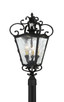 Minka-Lavery - 9336-661 - Three Light Outdoor Post Mount - Brixton Ivey - Coal And Soft Brass