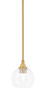 Toltec Lighting - 23-NAB-4100 - One Light Mini Pendant - Stem - New Age Brass