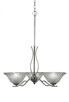 Toltec Lighting - 243-AS-731 - Three Light Chandelier - Revo - Aged Silver