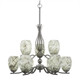 Toltec Lighting - 249-AS-5054 - Nine Light Chandelier - Revo - Aged Silver