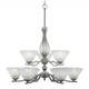 Toltec Lighting - 249-AS-7145 - Nine Light Chandelier - Revo - Aged Silver