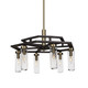 Toltec Lighting - 2506-ESBR-600 - Six Light Chandelier - Salinda - Espresso & Brass