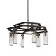 Toltec Lighting - 2506-MBBN-600 - Six Light Chandelier - Salinda - Matte Black & Brushed Nickel