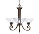 Toltec Lighting - 253-BRZ-304 - Three Light Chandelier - Curl - Bronze