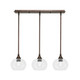 Toltec Lighting - 25-BRZ-202 - Three Light Linear Pendalier - Stem - Bronze