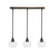Toltec Lighting - 25-BRZ-4100 - Three Light Linear Pendalier - Stem - Bronze