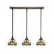 Toltec Lighting - 25-BRZ-9365 - Three Light Linear Pendalier - Stem - Bronze