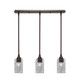 Toltec Lighting - 25-DG-542 - Three Light Linear Pendalier - Stem - Dark Granite