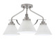 Toltec Lighting - 2607-BN-312 - Three Light Semi-Flush Mount - Odyssey - Brushed Nickel