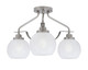 Toltec Lighting - 2607-BN-4101 - Three Light Semi-Flush Mount - Odyssey - Brushed Nickel