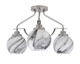 Toltec Lighting - 2607-BN-4109 - Three Light Semi-Flush Mount - Odyssey - Brushed Nickel