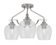 Toltec Lighting - 2607-BN-4810 - Three Light Semi-Flush Mount - Odyssey - Brushed Nickel