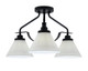 Toltec Lighting - 2607-MB-312 - Three Light Semi-Flush Mount - Odyssey - Matte Black