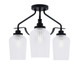 Toltec Lighting - 2607-MB-4250 - Three Light Semi-Flush Mount - Odyssey - Matte Black