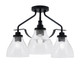 Toltec Lighting - 2607-MB-4760 - Three Light Semi-Flush Mount - Odyssey - Matte Black