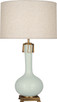 Robert Abbey - CL992 - One Light Table Lamp - Athena - Celadon Glazed Ceramic w/Aged Brass