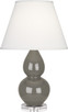 Robert Abbey - CR13X - One Light Accent Lamp - Small Double Gourd - Ash Glazed Ceramic w/Lucite