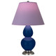 Robert Abbey - CT12L - One Light Accent Lamp - Small Double Gourd - Cobalt Glazed Ceramic w/Antique Silver