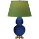 Robert Abbey - CT20G - One Light Table Lamp - Double Gourd - Cobalt Glazed Ceramic w/Antique Natural Brass